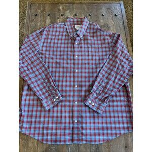 LL Bean Shirt Mens XXL Regular Tartan Plaid Dress Traditional Wrinkleless NWOT